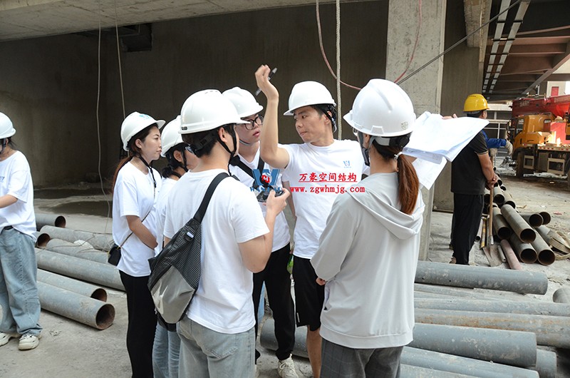 嘉兴长安里ETFE气枕钢膜结构顶棚工程现场学习观摩会